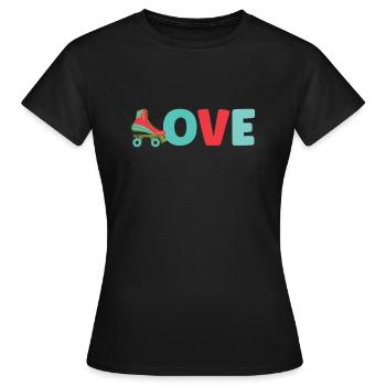 Roller Skate Roller Skating Roller Derby - Women's T-Shirt - black - Front - AI Model Female 172 dark (172cm)