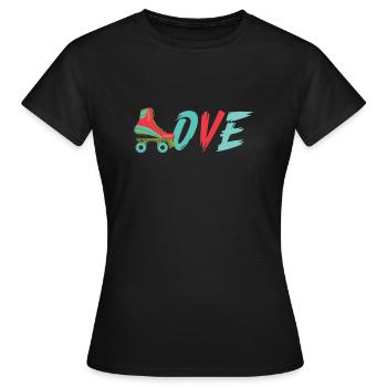 Roller Skate Roller Skating Roller Derby - Women's T-Shirt - black - Front - AI Model Female 172 dark (172cm)