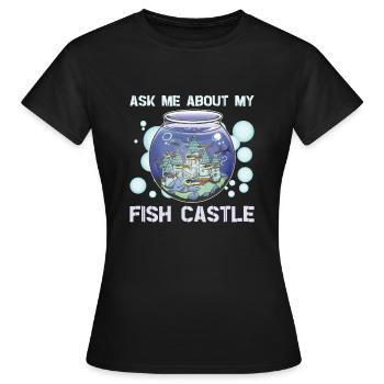 Aquaristik Aquarium Keeper Fishkeeper Salzwasser - Frauen T-Shirt - Schwarz - Vorne - AI Model Female 172 dark (172cm)