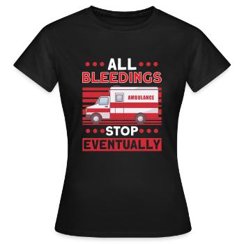 Paramedic First Responder Ambulance Driver - Women's T-Shirt - black - Front - AI Model Female 172 dark (172cm)