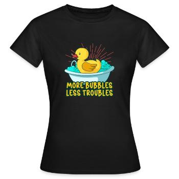Gummiente Gummienten Entenliebhaber Badezimmer - Frauen T-Shirt - Schwarz - Vorne - AI Model Female 172 dark (172cm)