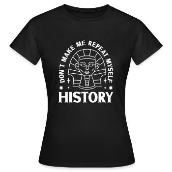 History historian History - Women's T-Shirt - black - Front - AI Model Female 172 dark (172cm)