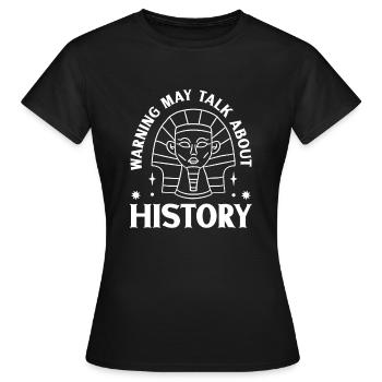 History historian History - Women's T-Shirt - black - Front - AI Model Female 172 dark (172cm)