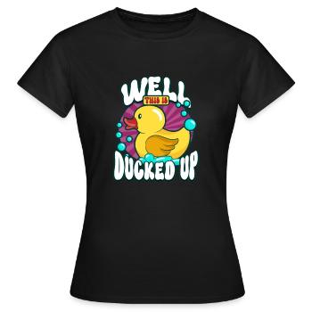 Gummiente Gummienten Entenliebhaber Badezimmer - Frauen T-Shirt - Schwarz - Vorne - AI Model Female 172 dark (172cm)