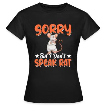 Rat Lover Rat Pet Rodent Mouse Rat Lady - Frauen T-Shirt - Schwarz - Vorne - AI Model Female 172 dark (172cm)