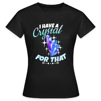 Cristaux et pierres de guérison par les cristaux - T-shirt Femme - noir - Devant - AI Model Female 172 dark (172cm)