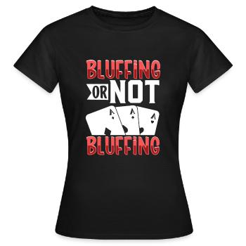 Poker Casino Joueur de poker Jeu de roulette - T-shirt Femme - noir - Devant - AI Model Female 172 dark (172cm)