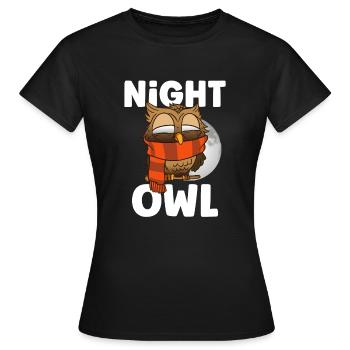 Hibou Mignon Hibou Hibou Amoureux Maman Hibou - T-shirt Femme - noir - Devant - AI Model Female 172 dark (172cm)