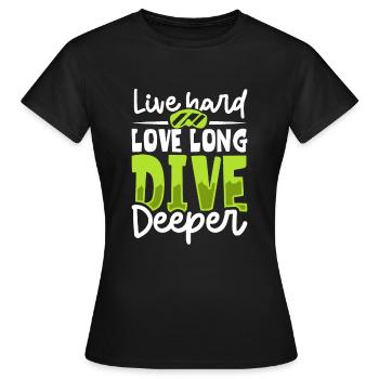 Scuba Diver Scuba Diving Idée cadeau - T-shirt Femme - noir - Devant - AI Model Female 172 dark (172cm)