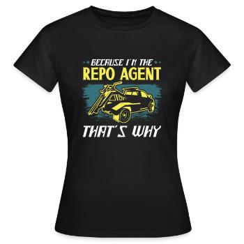 Agent de pension Agent de prise de possession de l’homme de pension - T-shirt Femme - noir - Devant - AI Model Female 172 dark (172cm)