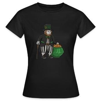 Gothic Leprechaun Pisces Leprechaun Leprechaun mem - Frauen T-Shirt - Schwarz - Vorne - AI Model Female 172 dark (172cm)