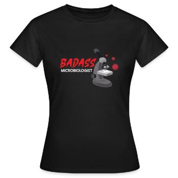 Microbiologiste Microbiologie Microbiologie Staph Biologie - T-shirt Femme - noir - Devant - AI Model Female 172 dark (172cm)