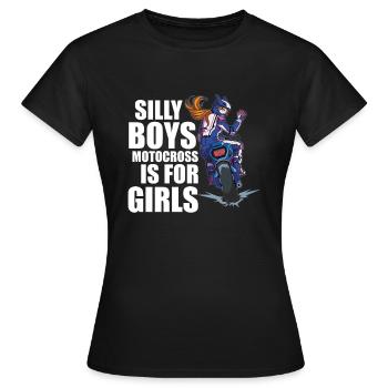 Dirt Bike Dirt Bike Riding Motocross Dirt Biking - T-shirt Femme - noir - Devant - AI Model Female 172 dark (172cm)