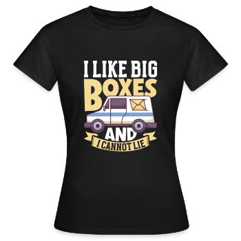 Commis des postes Postlady Postman Post Office - T-shirt Femme - noir - Devant - AI Model Female 172 dark (172cm)