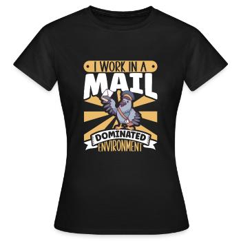 Postal worker mail lady postman mail - Women's T-Shirt - black - Front - AI Model Female 172 dark (172cm)