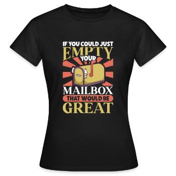 Commis des postes Postlady Postman Post Office - T-shirt Femme - noir - Devant - AI Model Female 172 dark (172cm)