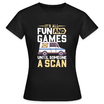 Commis des postes Postlady Postman Post Office - T-shirt Femme - noir - Devant - AI Model Female 172 dark (172cm)