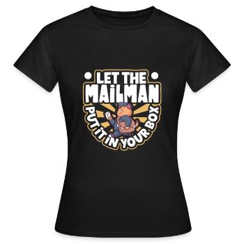 Commis des postes Postlady Postman Post Office - T-shirt Femme - noir - Devant - AI Model Female 172 dark (172cm)