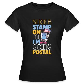 Postal worker mail lady postman mail - Women's T-Shirt - black - Front - AI Model Female 172 dark (172cm)