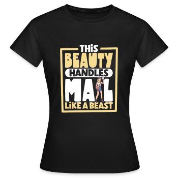Postal worker mail lady postman mail - Women's T-Shirt - black - Front - AI Model Female 172 dark (172cm)