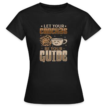 Humour espagnol Conchas Pain mexicain - T-shirt Femme - noir - Devant - AI Model Female 172 dark (172cm)