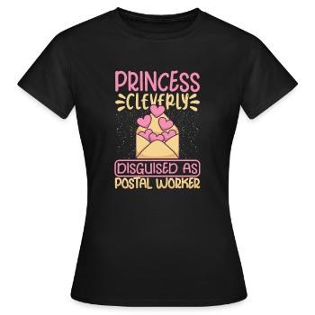 Commis des postes Postlady Postman Post Office - T-shirt Femme - noir - Devant - AI Model Female 172 dark (172cm)
