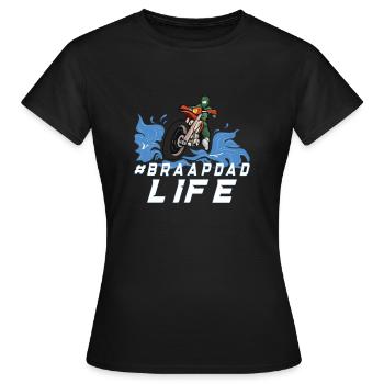 Dirt Bike Dirt Bike Riding Motocross Dirt Biking - T-shirt Femme - noir - Devant - AI Model Female 172 dark (172cm)