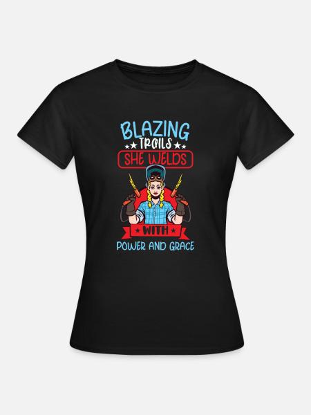 Schweißer Lustiges Lustiges Schweißgeschenk - Dame-T-shirt - sort