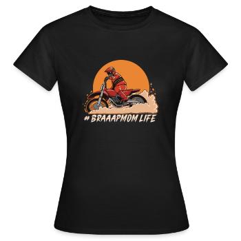 Dirt Bike Dirt Bike Riding Motocross Dirt Biking - T-shirt Femme - noir - Devant - AI Model Female 172 dark (172cm)