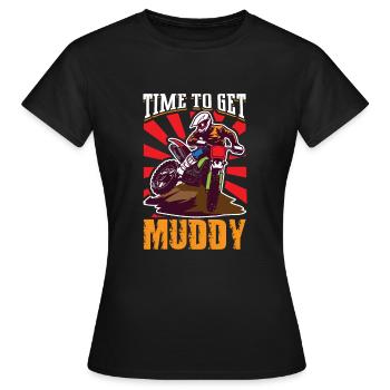 Dirt Bike Dirt Bike Riding Motocross Dirt Biking - T-shirt Femme - noir - Devant - AI Model Female 172 dark (172cm)