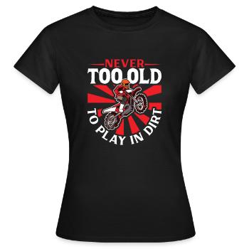 Dirt Bike Dirt Bike Riding Motocross Dirt Biking - T-shirt Femme - noir - Devant - AI Model Female 172 dark (172cm)