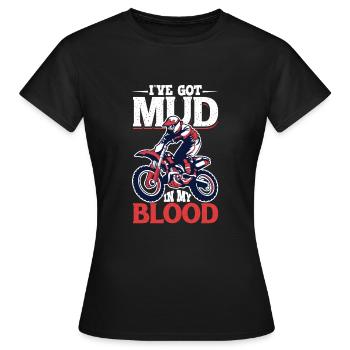 Dirt Bike Dirt Bike Riding Motocross Dirt Biking - T-shirt Femme - noir - Devant - AI Model Female 172 dark (172cm)