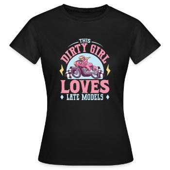 Dirt Bike Dirt Bike Riding Motocross Dirt Biking - T-shirt Femme - noir - Devant - AI Model Female 172 dark (172cm)