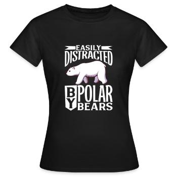 Polar Bear Global Warming Artic Seal hunting Ursus - Women's T-Shirt - black - Front - AI Model Female 172 dark (172cm)