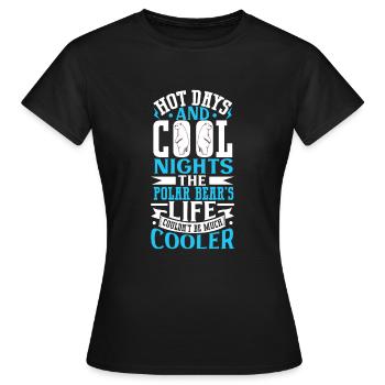 Polar Bear Global Warming Artic Seal hunting Ursus - Women's T-Shirt - black - Front - AI Model Female 172 dark (172cm)