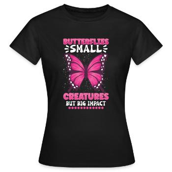 Insecte papillon monarque Monarque Habitat - T-shirt Femme - noir - Devant - AI Model Female 172 dark (172cm)