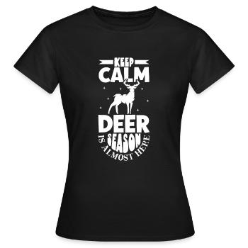 Deer Hunting Deer Hunters Hunting Season Buck Hunting - Women's T-Shirt - black - Front - AI Model Female 172 dark (172cm)