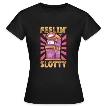 Poker Casino Joueur de Poker Jeu Roulette Cadeau - T-shirt Femme - noir - Devant - AI Model Female 172 dark (172cm)