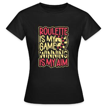 Poker Casino Joueur de poker Jeu de roulette - T-shirt Femme - noir - Devant - AI Model Female 172 dark (172cm)