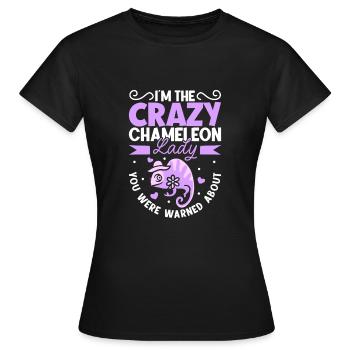 Chameleon Reptile Owner Lizard Reptile Pet - Frauen T-Shirt - Schwarz - Vorne - AI Model Female 172 dark (172cm)