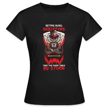 Poker Casino Joueur de poker Jeu de roulette - T-shirt Femme - noir - Devant - AI Model Female 172 dark (172cm)
