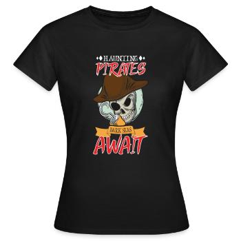 Horreur Pirate Bateau Pirate Pirate Captain Horreur - T-shirt Femme - noir - Devant - AI Model Female 172 dark (172cm)