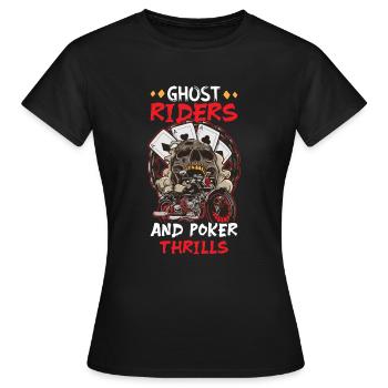 Poker Casino Joueur de poker Jeu de roulette - T-shirt Femme - noir - Devant - AI Model Female 172 dark (172cm)