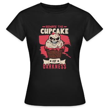 Terrifiant monstre de cupcake d’horreur d’Halloween - T-shirt Femme - noir - Devant - AI Model Female 172 dark (172cm)