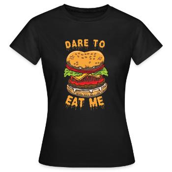 Horror Burgers Fast-Food Halloween Nourriture effrayante Monste - T-shirt Femme - noir - Devant - AI Model Female 172 dark (172cm)