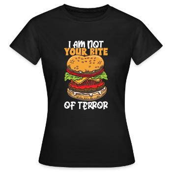 Horror Burgers Fast-Food Halloween Nourriture effrayante Monste - T-shirt Femme - noir - Devant - AI Model Female 172 dark (172cm)
