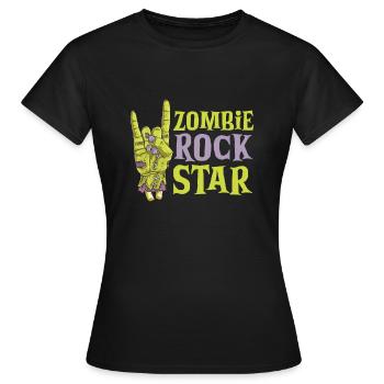 Zombie Rock'n Roll Horror Rock Headbanging Rock - Frauen T-Shirt - Schwarz - Vorne - AI Model Female 172 dark (172cm)