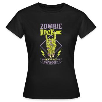 Zombie Rock'n Roll Horror Rock Headbanging Rock - Frauen T-Shirt - Schwarz - Vorne - AI Model Female 172 dark (172cm)