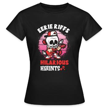 Drôle Horreur Spooky Guitariste Guitariste Fantomatique - T-shirt Femme - noir - Devant - AI Model Female 172 dark (172cm)