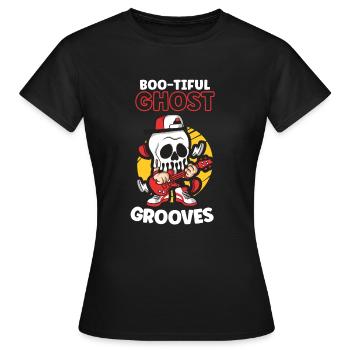 Drôle Horreur Spooky Guitariste Guitariste Fantomatique - T-shirt Femme - noir - Devant - AI Model Female 172 dark (172cm)